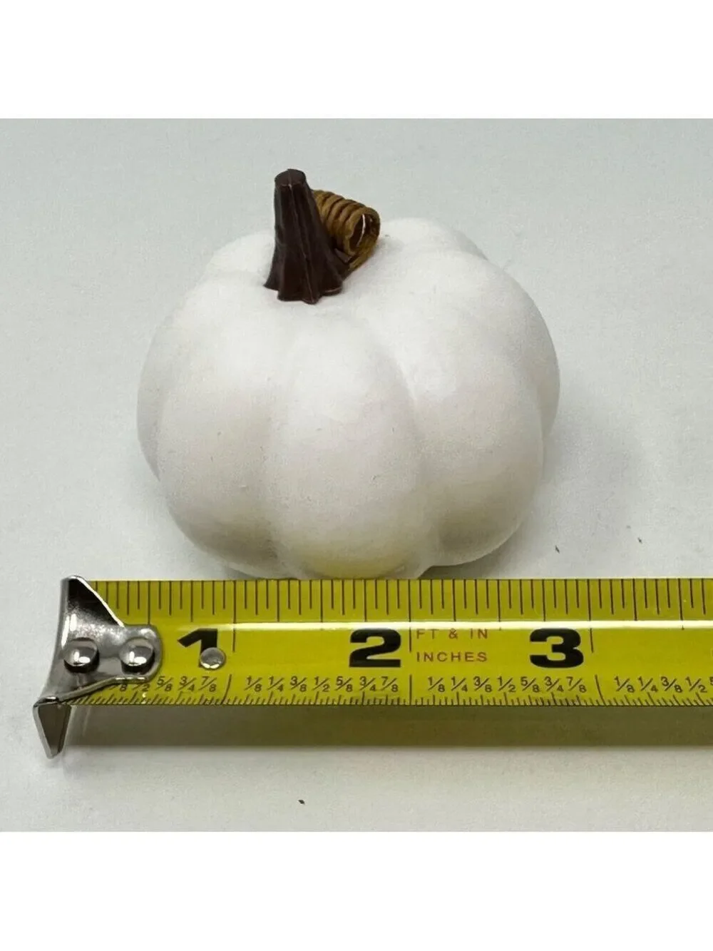 Mini White Pumpkins Set of 4 Faux Fall Decor Rustic Farmhouse Table Centerpiece